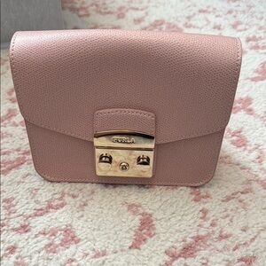 Furla Pink Leather Crossbody Bag